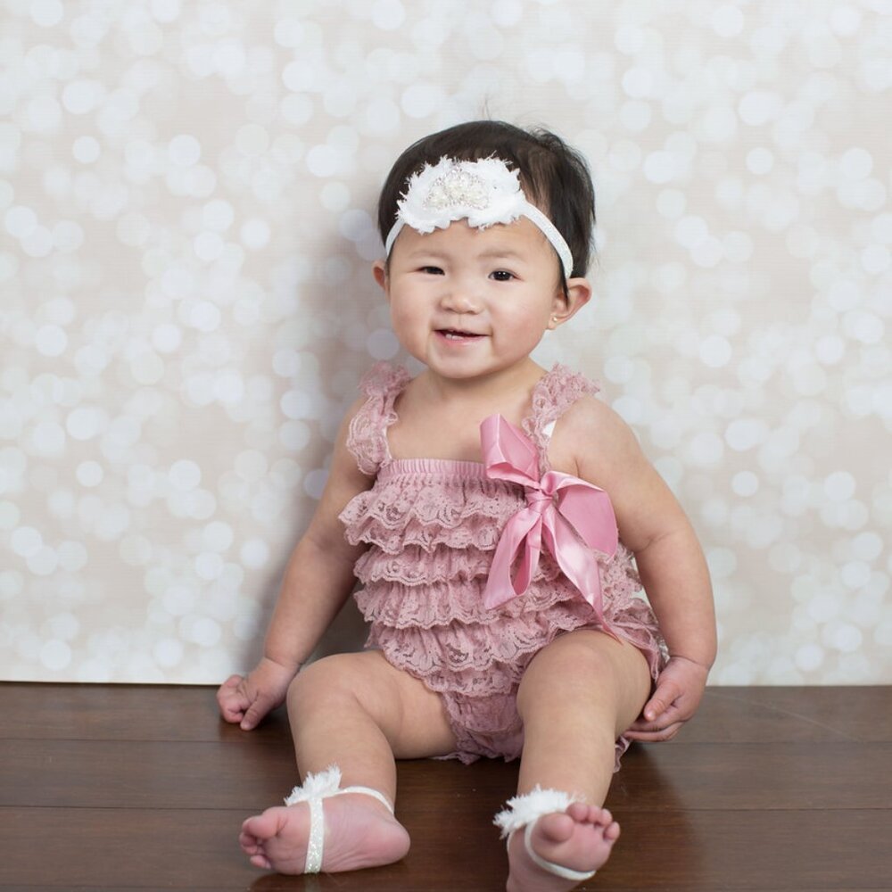 Dusty Pink Lace Romper